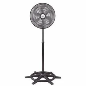 Foto de ventilador de pedestal na cor preta