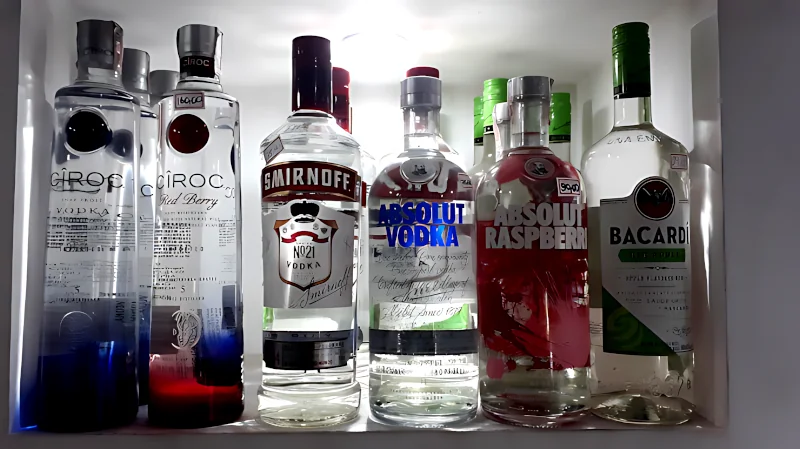 Fotos de Garrafas de Bebidas como Cîroc, Smirnoff, Absolut Vodka, Bacardi