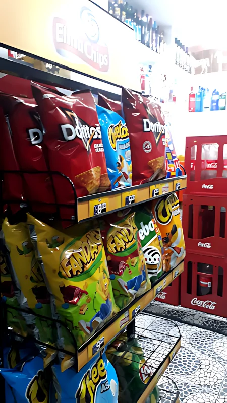 Fotos de pacotes de Doritos, Fandangos e Cheetos